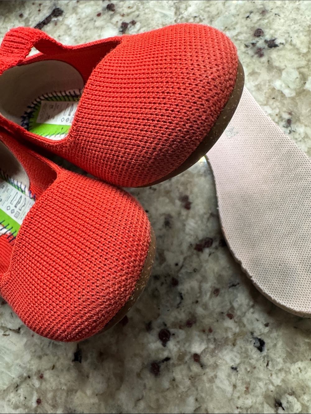 Rothy's Red Knit Mary Jane Flats for Kids - Picture 5 of 6